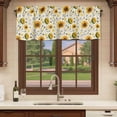 thumbnail image 6 of 2 Pack Valances for Window, Vintage Sunflower Short Curtains for Kitchen Bedroom Living Room, Summer Botanical Farmhouse Floral Rod Pocket Small Window Treatment Valance Drapes 42 x 18 Inch, 6 of 8
