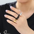 thumbnail image 4 of Unisex Stainless Steel Ring with Hollow Cross Design Electroplated Finish Durable Ring Stylish Band Ring for Men and Women Fashion Jewelry, 4 of 6