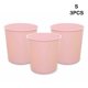 thumbnail image 2 of Toystoory Cubo de basura de 3 piezas, cubo de basura ligero sin tapa, contenedor de basura, cesta de baño para salón de cocina Suministros de limpieza para el hogar Rosa/S, 2 of 6
