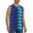 thumbnail image 2 of Bixox Men's Space Galaxies Printed Shirt Sleeveless Fitness Tank Top-Small, 2 of 7