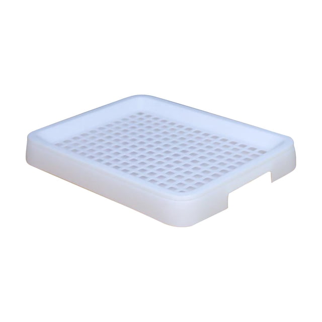 Rabbit Litter Box Double Layer Bedpan for Ferrets Small Animals Chinchillas white