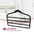 thumbnail image 4 of Home Basics Velvet Trouser Hanger, (Pack of 3), Black, 4 of 6
