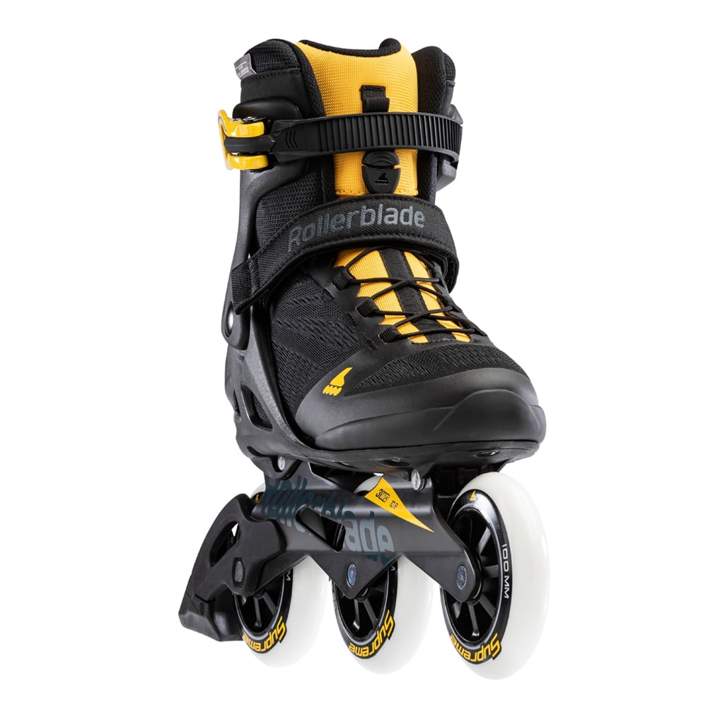 Rollerblade MACROBLADE 100 3WD Color: BLACK/SAFFRON YELLOW, Size: 255 (07100200S25-255)
