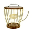 thumbnail image 3 of Portacápsulas de café Portacápsulas de café Cesta de hierro moderna con forma de taza Oro con tapa, 3 of 9