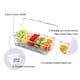 thumbnail image 4 of Servidor de condimentos fríos, bandeja transparente con tapa para bar y fiestas, con 5 compartimentos extraíbles, recipiente para hielo, recipientes para fruta y bandeja para servir condimentos fríos., 4 of 7