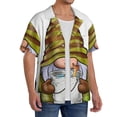 thumbnail image 2 of Rateoe Fishing Gnome Fisherman Pattern Men's Short Sleeve Classic Shirt, Casual Short-Sleeved Shirt, Lightweight Summer Shirt, Cuban Collar Shirt,Button-Front Shirt-Medium, 2 of 5