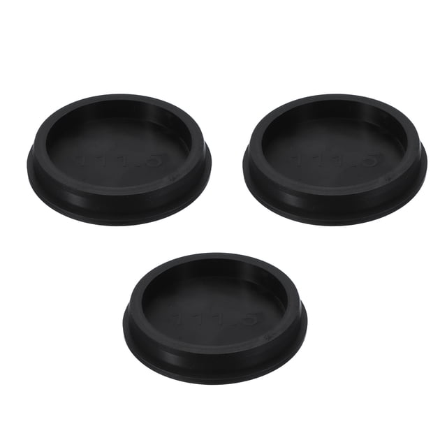 Uxcell 3 Pcs Tapón de Silicona en Forma de T, Diámetro 110 mm/4.33 Pulgadas, Tapón de Silicona Impermeable Reutilizable para Sellar Agujeros Redondos en Equipos de Tuberías, Negro