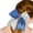 Color Block Blue&Silver, variant on CXHEGBEJ Large Sequin Cheer Bow Hair Ties for Women Elastic Glitter Big Bow Ponytail Holders Hair Accessories for Cheerleading Dance Performance Headdress Ropes Light blue