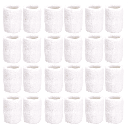 Unique Sports Athletic Performance Team Pack of 24 Wristbands (12 Pair)
