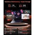 thumbnail image 4 of 15.6" IPS FHD New Gaming Laptop, AMD Ryzen 7 8745HS 16GB DDR5 RAM 1TB SSD (up to 4.9GHz) Radeon 780M Graphics Business Computer with 100W Type-C Backlit Keyboard, Fingerprint USB-C 4.0, 4 of 9