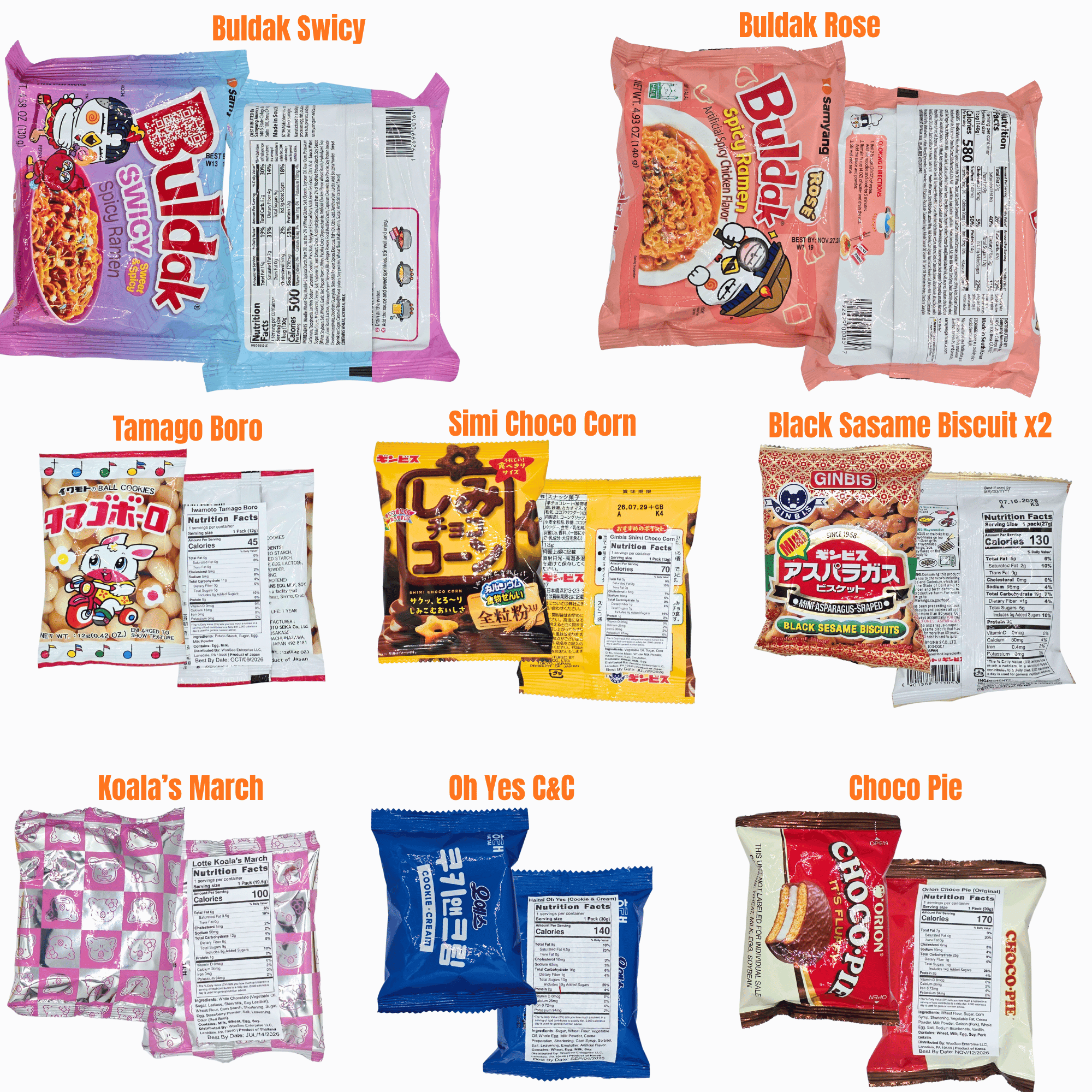 SNACKZON – Curated Japanese & Korean Treats – Includes Spicy Chicken Ramen, Chocolate Filled Biscuits, Rice Crackers & More
