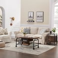 thumbnail image 3 of VECELO 3-Piece Occasional CoffeeTable Set with Coffee Table + 2 End Tables for Living Room, Brown, 3 of 7