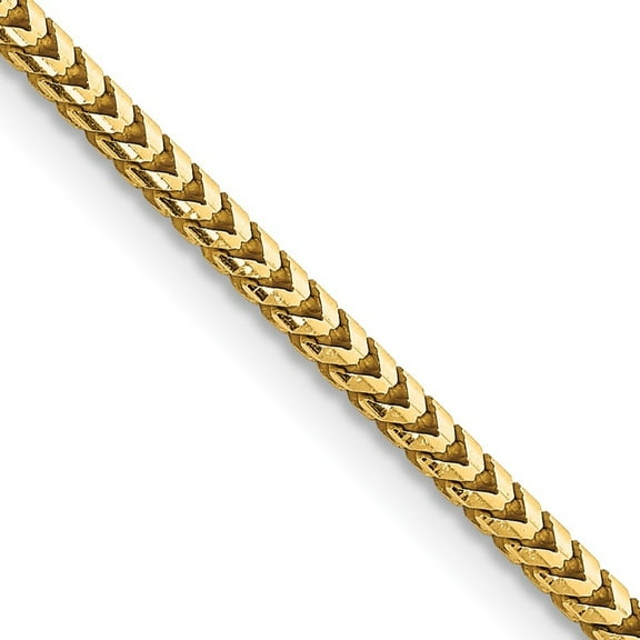 Auriga Fine Jewelry 10K Yellow Gold 2.5 mm Franco Chain Necklace for Women 18"