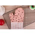 thumbnail image 2 of Guantes de horno, Mitones de cocina, Bbq Mitt, Resistente al Calor, Forro de algodón, Compatible con Micro Bbq de Panadería, Barbacoa, Cocinar, Parrilla, 1 Par (rosa Flowe Afortunado Sencillez, 2 of 2
