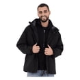 thumbnail image 1 of Chamarra para Hombre Impermeable con Gorro de Invierno para Senderismo Negro, 1 of 9