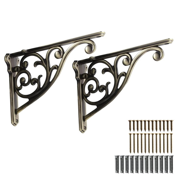 Soportes de estante khtumeware Bronce, 20 x 142 x 4,3 cm, paquete de 2 unidades, barrocos