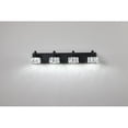 thumbnail image 4 of Hi-LIGHTS,Modern 4-Light Dimmable LED Vanity Light with Crystal Glass Shades,Bathroom Wall Sconce for Bathroom,Dressing Room(Matte Black）, 4 of 5