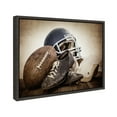 thumbnail image 2 of DesignOvation Sylvie Vintage Football Gear Framed Canvas By Shawn St. Peter, 18x24 Dark Grey, Transitional Sports Wall Decor For Office, Bedroom, Or Living Room, 2 of 8