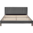 thumbnail image 1 of Classic Brands Chicago Tufted Platform Bed Frame, King, Light Gray, 1 of 8