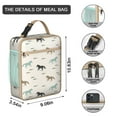 thumbnail image 2 of Pony and Unicorn Lunch Box, Cute Horse Print with Flowers and Rainbow, Retro Rural Design, Insulated Bento Cooler for School, Work, Horse Lovers, 2 of 5
