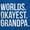 Royal, variant on Worlds Okayest Grandpa Funny Men's Crewneck Sweatshirt Brisco Brands S