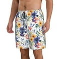 thumbnail image 2 of Naloa Lilies Flowers Men's Beach Shorts, Surfing shorts, Swim trunks, Quick Dry Swim Trunks for Surfing Beach Fun - Large, 2 of 9