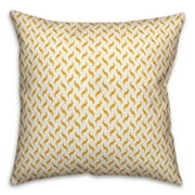 Creative Products Yellow Zig Zag Pattern 18x18 Spun Poly Pillow