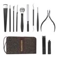thumbnail image 1 of Pedicure Tool Pedicure Knife Foot Planing Tool 11pcs Stainless Steel Pedicure Tool Set Nail File Pedicure Knife Dead Skin Pusher Kit ANGGREK FB1411, 1 of 8