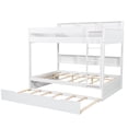 thumbnail image 5 of Harper & Bright Designs Full Over Full Bunk Bed with Trundle and Storage, Wood Bunk Beds Frame with Storage Bookcase Shelves for Apartment Dormitory, White, 5 of 9