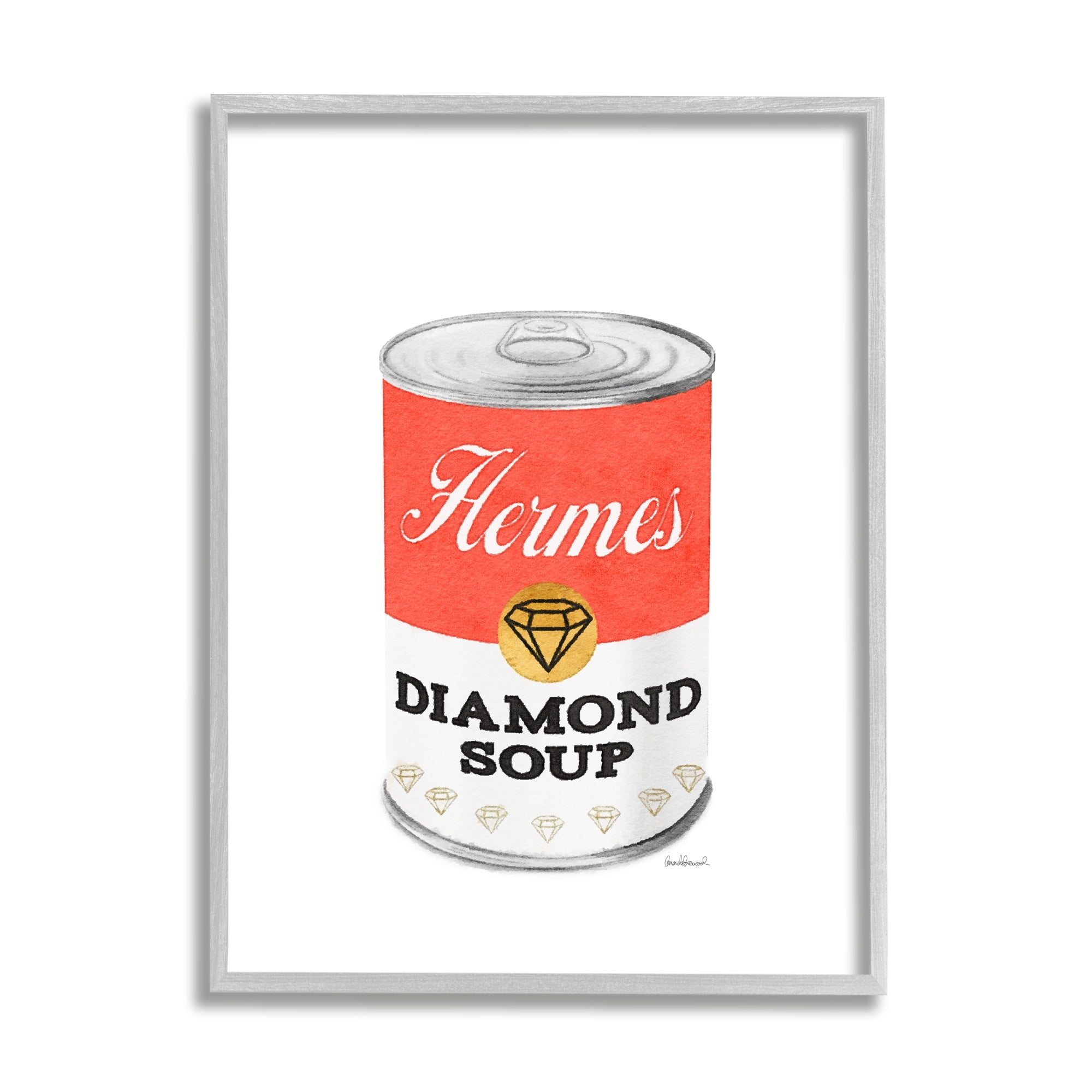 Stupell Industries Glam Pop Condensed Soup Can Red Fashion Designer, 11 x 14, Design by Amanda Greenwood