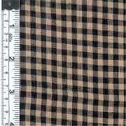 Textile Creations RW6139 Rustic Woven Fabric- 0.12 In. Natural And Black Check- 15 yd.