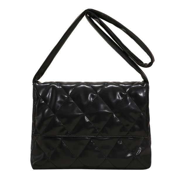 Sywqhk Bolso Bandolera De Cuero Suave Con Entramado De Diamantes Para Mujer (Negro) Sywqhk Para estrenar