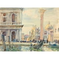 thumbnail image 2 of Sargent, John Singer   14x12 White Modern Wood Framed Museum Art Print Titled - The Piazzetta, 2 of 4