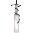 thumbnail image 1 of 2"W Tuscan Vineyard Frosted White Wine Bottle Mini Pendant, 1 of 1