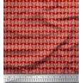 thumbnail image 1 of Soimoi Red Rayon Fabric Tribal Stripe Printed Fabric 1 Yard 42 Inch Wide, 1 of 3