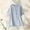 Light Blue, variant on QUNYINEY Casual Tops for Women Trendy Short Sleeve Solid Crew Neck Blouses Cotton Linen Bow Pullover Loose Tops