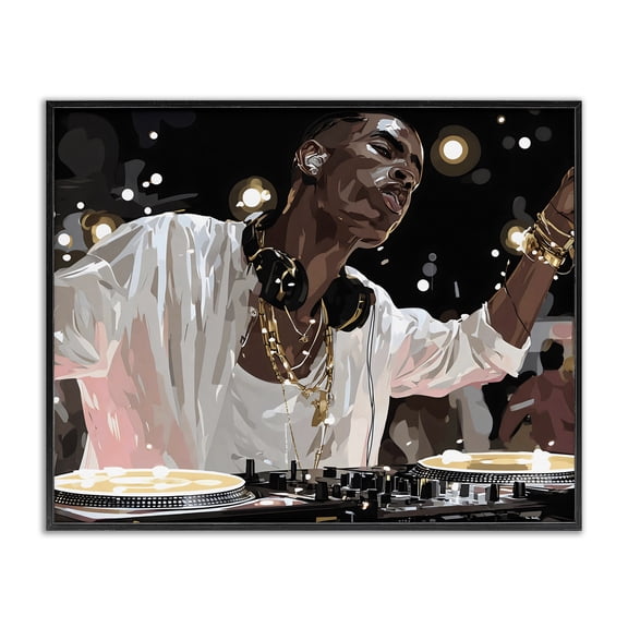 Stupell Industries Contemporary Music In His Soul Black Framed Giclee Art, 14 x 11, by Franklyn Gregory