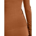 thumbnail image 4 of J. METHOD Women's Snap Button Cardigan Long Sleeve Knit Ribbed Sweater NEWJ181 Coffee 2X, 4 of 5