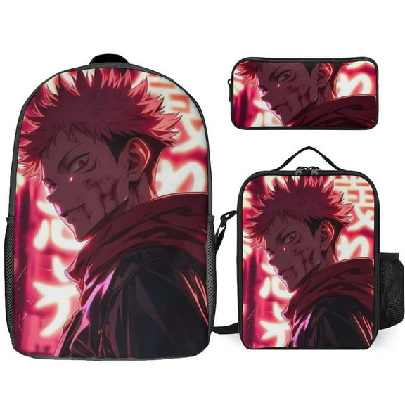 Jujutsu Kaisen 3 Piece Set School Bag Set Daypack Backpack Tote Bag Combination