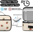 thumbnail image 4 of Strawberry and Dot Beige Pattern Insulated Lunch Bag Teens,Bento School Lunch Bag for Teens for Work,Picnic or Travel 10.6x7.7x4.3 Inches,12 Can Capacity, 4 of 6
