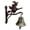 black1, variant on Vintage Cast Iron Witch Doorbells, Spooky Halloween Hanging Dinner Bell, Indoor Outdoor Front Door Porch Garden Yard Decor, Halloween Christmas Seasonal Trick Or Treat Wall Mount Bell Ornament