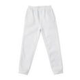 thumbnail image 3 of SonxaHe Little Boy' Pants Elastic Waist Solid Jogger Pants Children Warm Athletic Casual Sweatpants White,Sized 5-6, 3 of 7
