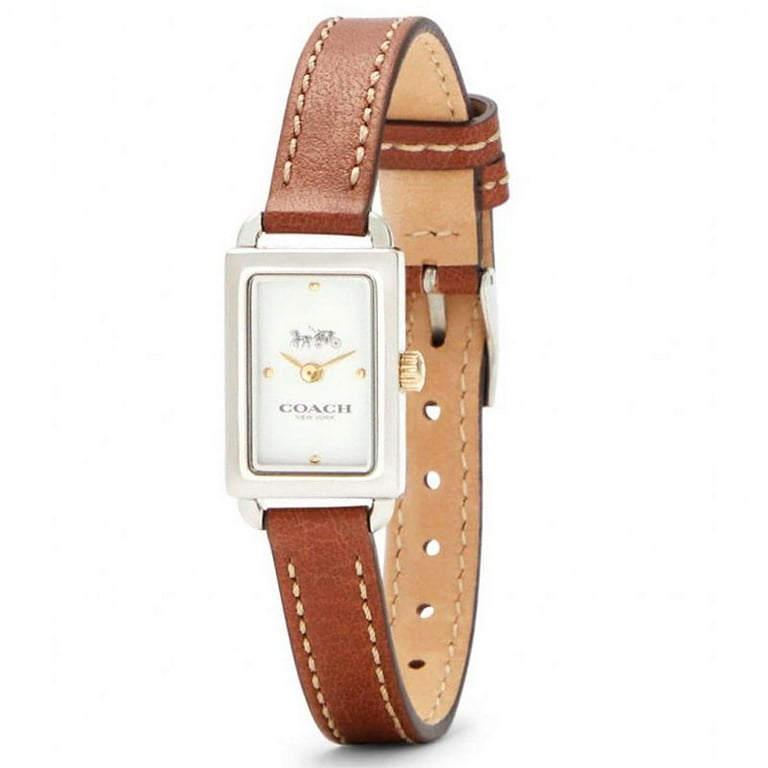 COACH Liz Gold Tone Leather Watch 24 mm C3620, Quartz Movement