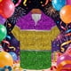 thumbnail image 1 of Ceisia Men's Mardi Gras Festive Print Short Sleeve Button-Up Shirt Collection | Tri-Color Glitter Block Button-Up Shirt Gifts, 1 of 5