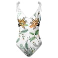 thumbnail image 2 of Aayomet Swimsuits Tummy Control Bathing Suit for Women Modest V Neck Swimwear,Green L, 2 of 4