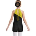 thumbnail image 2 of Aislor Girls Sleeveless Gymnastics Leotard Ballet Dance Unitard with Shorts and Hair Band Set Yellow&Black 12, 2 of 7