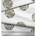 thumbnail image 3 of Soimoi Poly Georgette Fabric Leaves & Floral Block Print Sewing Fabric Yard 52 Inch Wide, 3 of 3