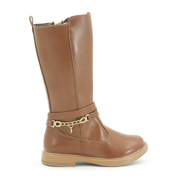Bota Larga Yuyin Para Niña Cremallera Antiderrapante Camel beige 20