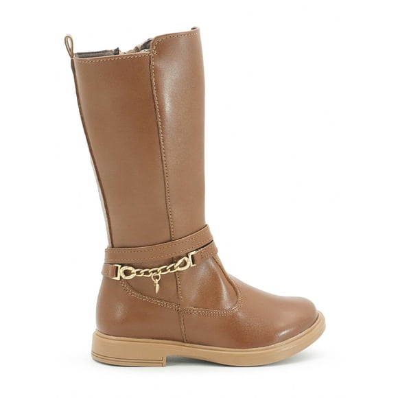 Bota Larga Yuyin Para Niña Cremallera Antiderrapante Camel beige 20