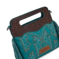 thumbnail image 4 of Wrangler Top Handle Bag for Women Embroidered Fringe Western Crossbody Purse, Turquoise, 4 of 7